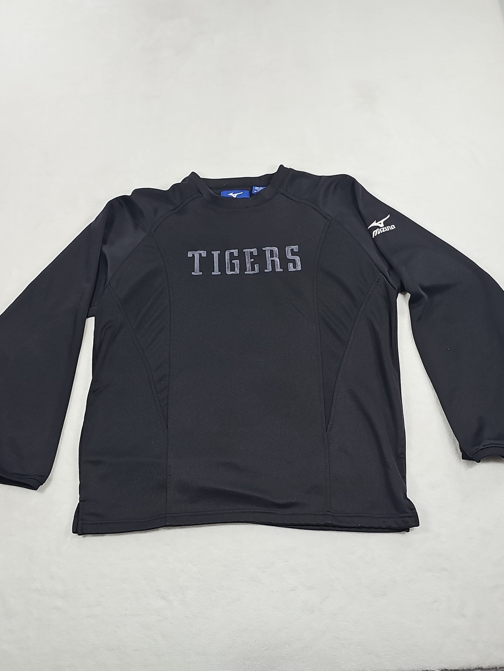Mizuno Black 'TIGERS' "Govert" Long-Sleeve Performance Top Large
